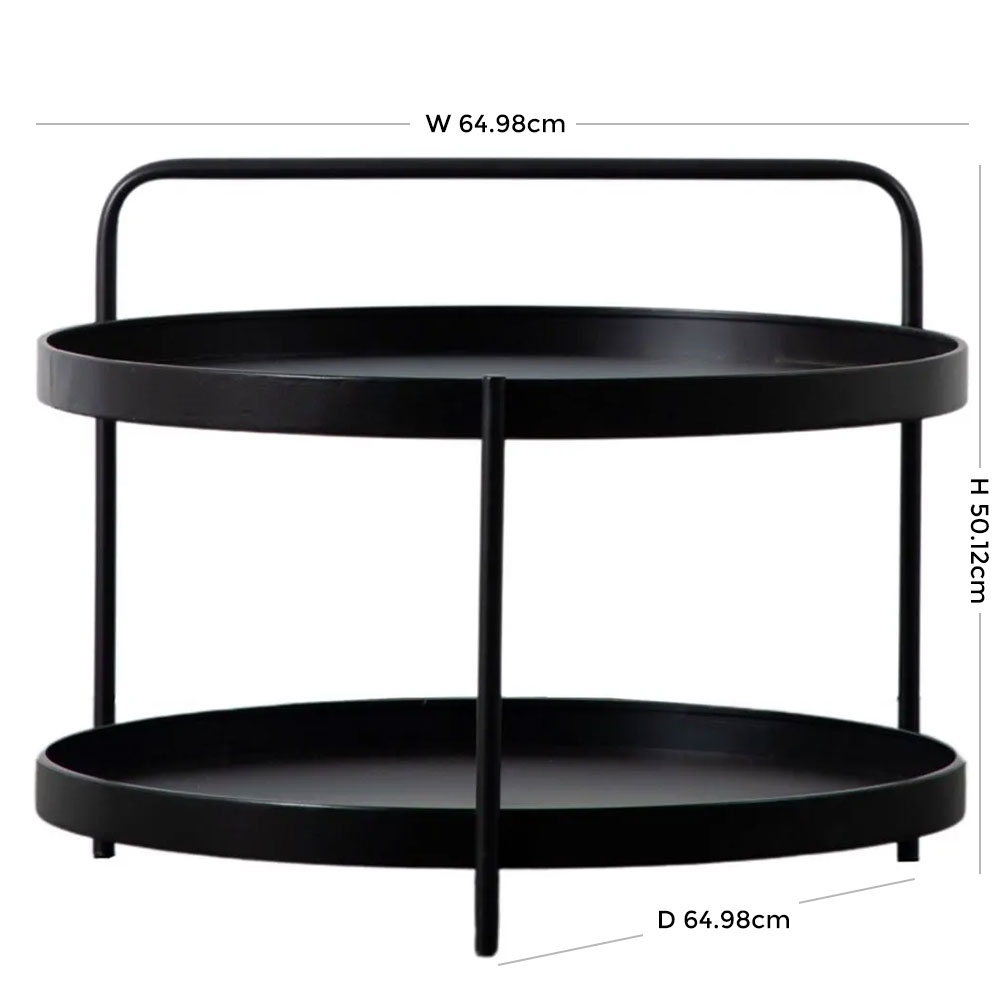 Product photograph of Staley Metal Round Coffee Table - Comes In Black And Gold Options from Choice Furniture Superstore.