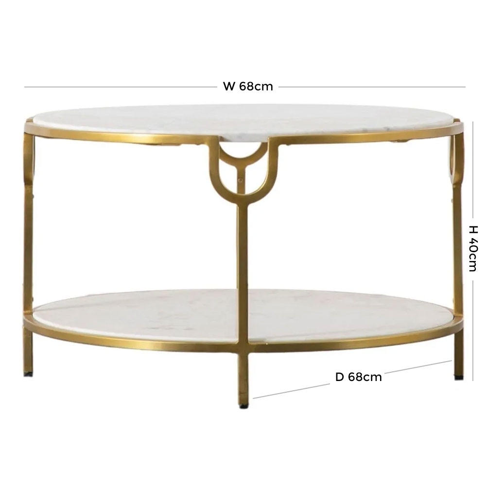 Product photograph of Weston Coffee Table - Comes In White Marble And Gold Or Black Marble And Gold Options from Choice Furniture Superstore.