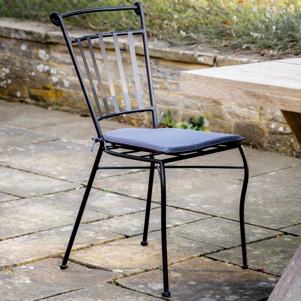 Product photograph of Lorena Steel Outdoor Garden Dining Chair Sold In Pairs from Choice Furniture Superstore.