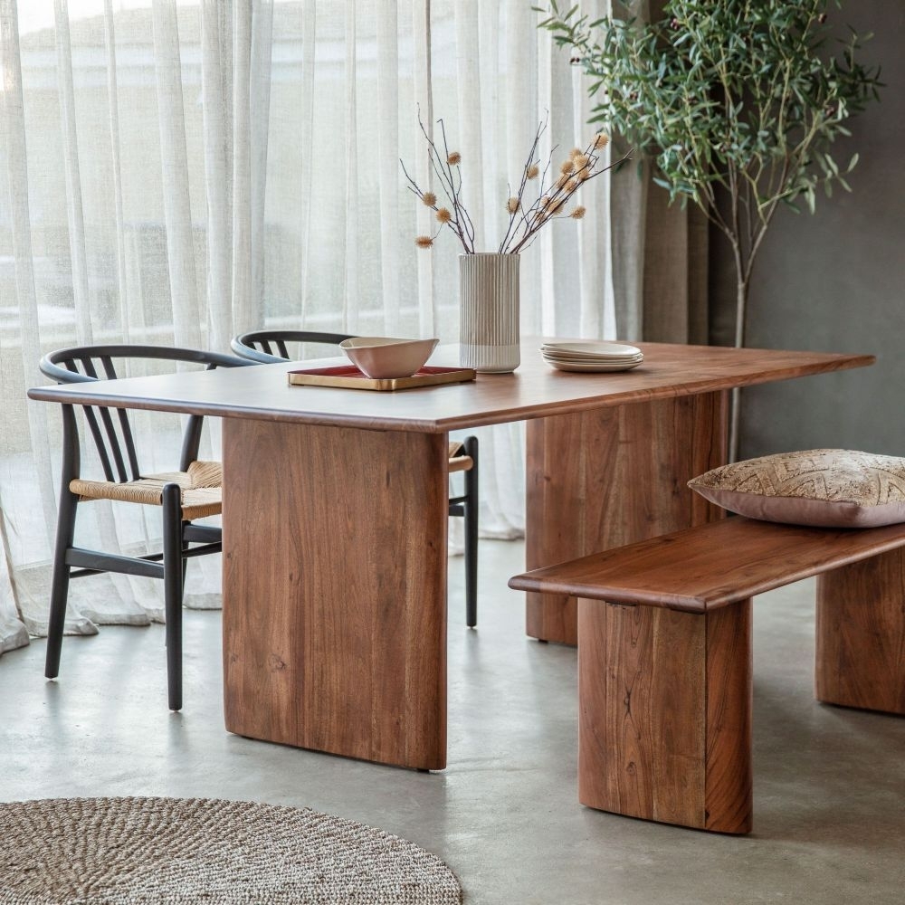 Product photograph of Borden 180cm Acacia Wood Dining Table from Choice Furniture Superstore.