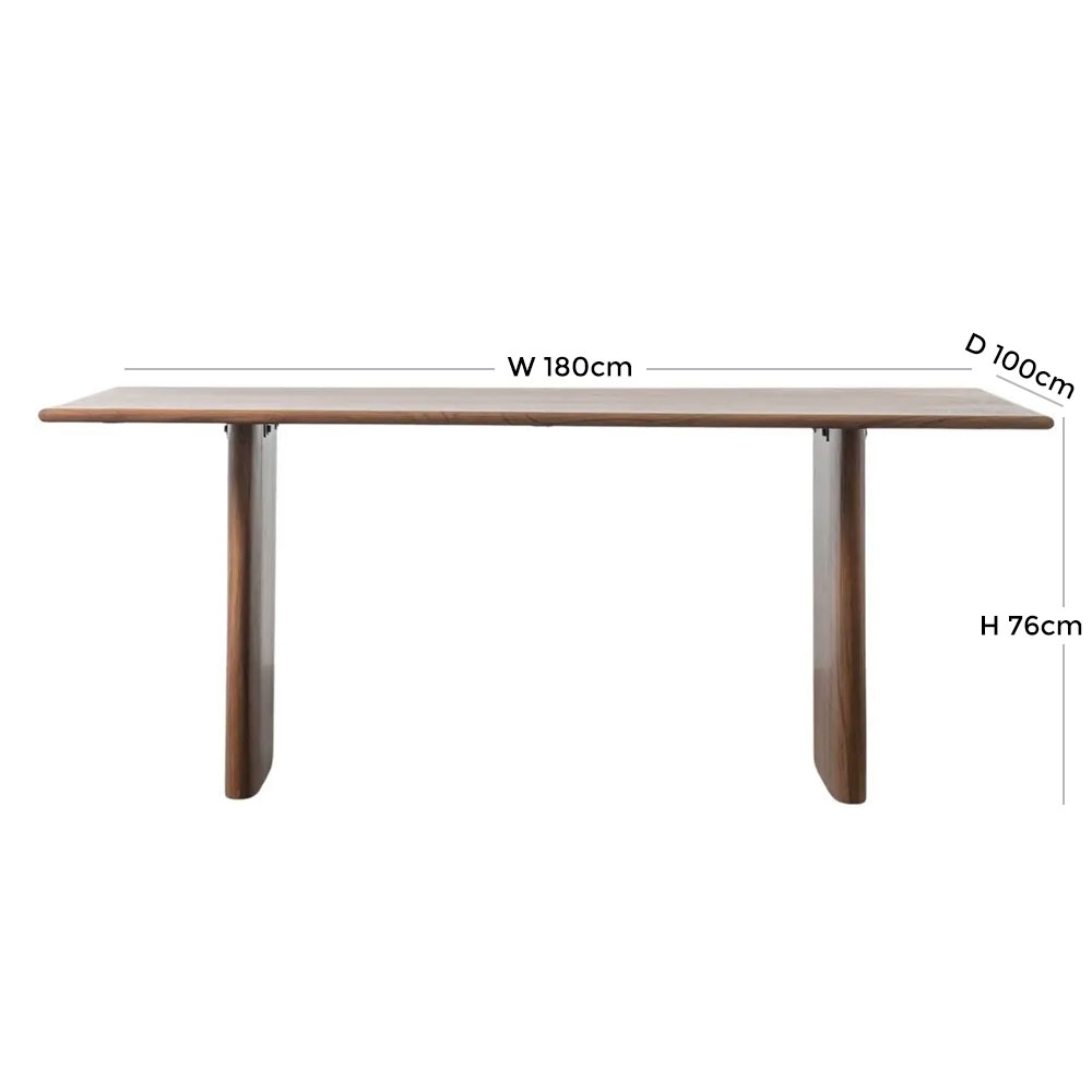 Product photograph of Borden 180cm Acacia Wood Dining Table from Choice Furniture Superstore.