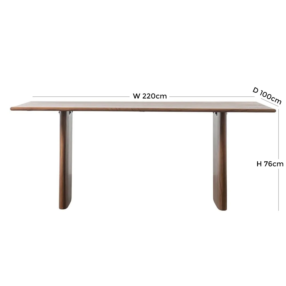 Product photograph of Borden Natural Acacia Large Dining Table - 8 Seater from Choice Furniture Superstore.