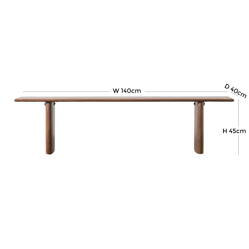 Product photograph of Bucklin Natural Acacia Dining Bench from Choice Furniture Superstore.