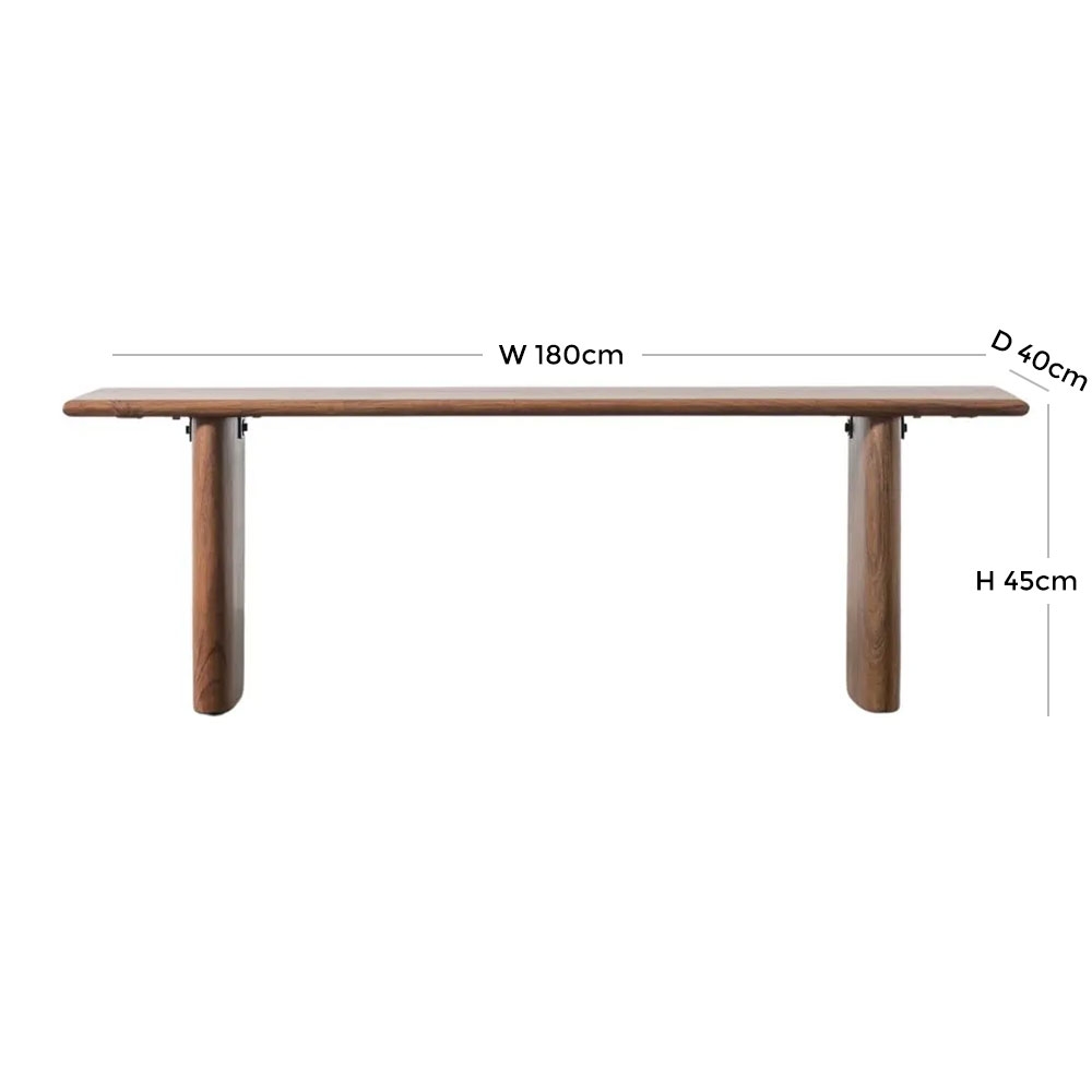 Product photograph of Bucklin Natural Acacia Large Dining Bench from Choice Furniture Superstore.