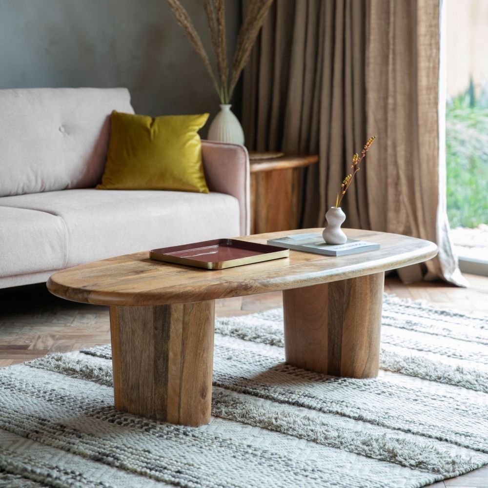Product photograph of Hoffman Natural Mango Wood Coffee Table from Choice Furniture Superstore.