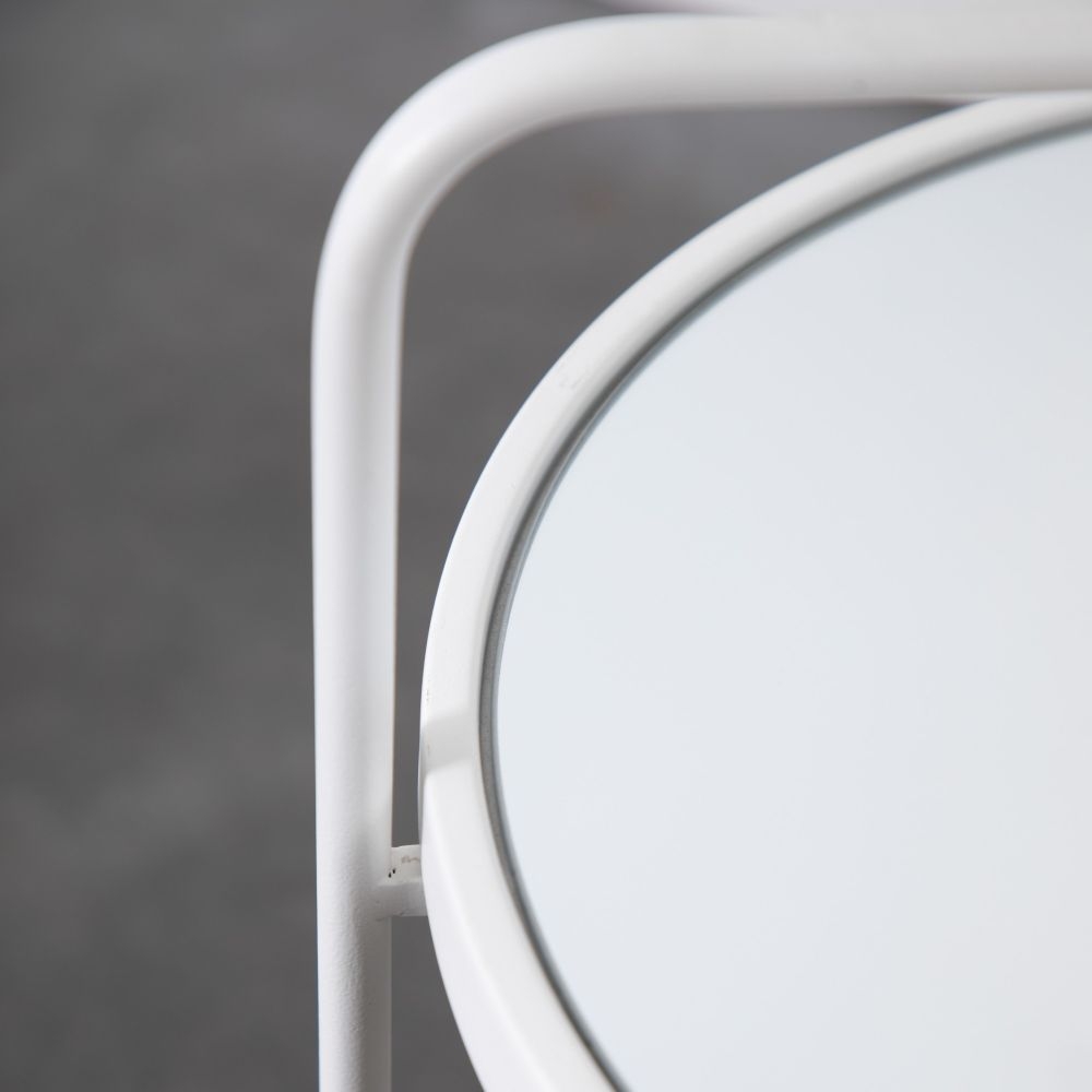 Product photograph of Fawley White Round Side Table from Choice Furniture Superstore.