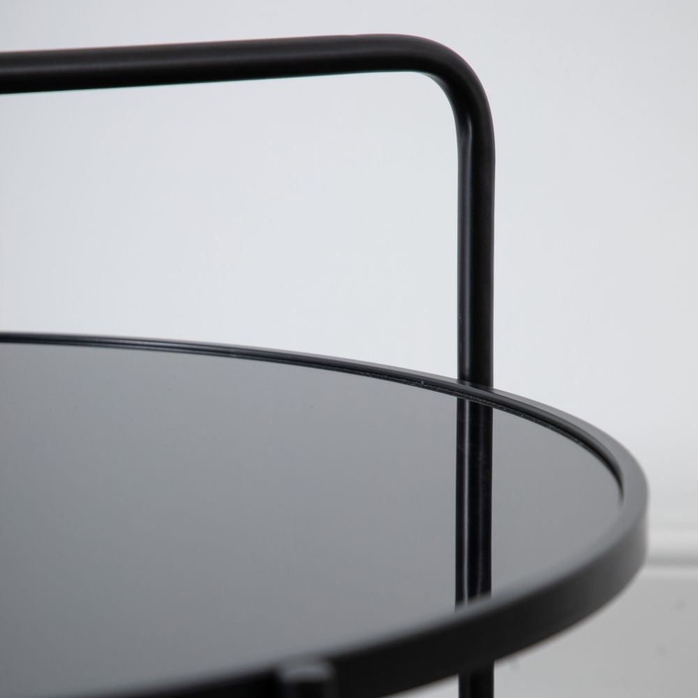 Product photograph of Fawley Black Round Coffee Table from Choice Furniture Superstore.