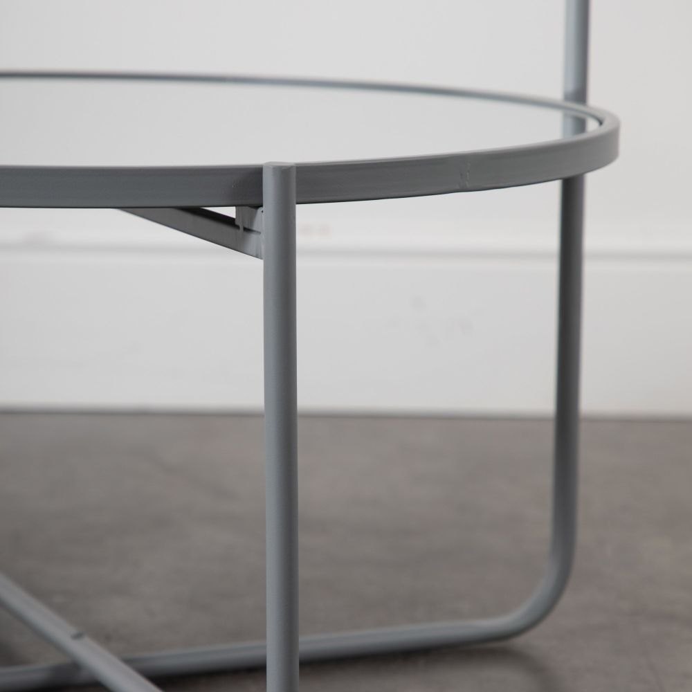 Product photograph of Fawley Grey Round Coffee Table from Choice Furniture Superstore.