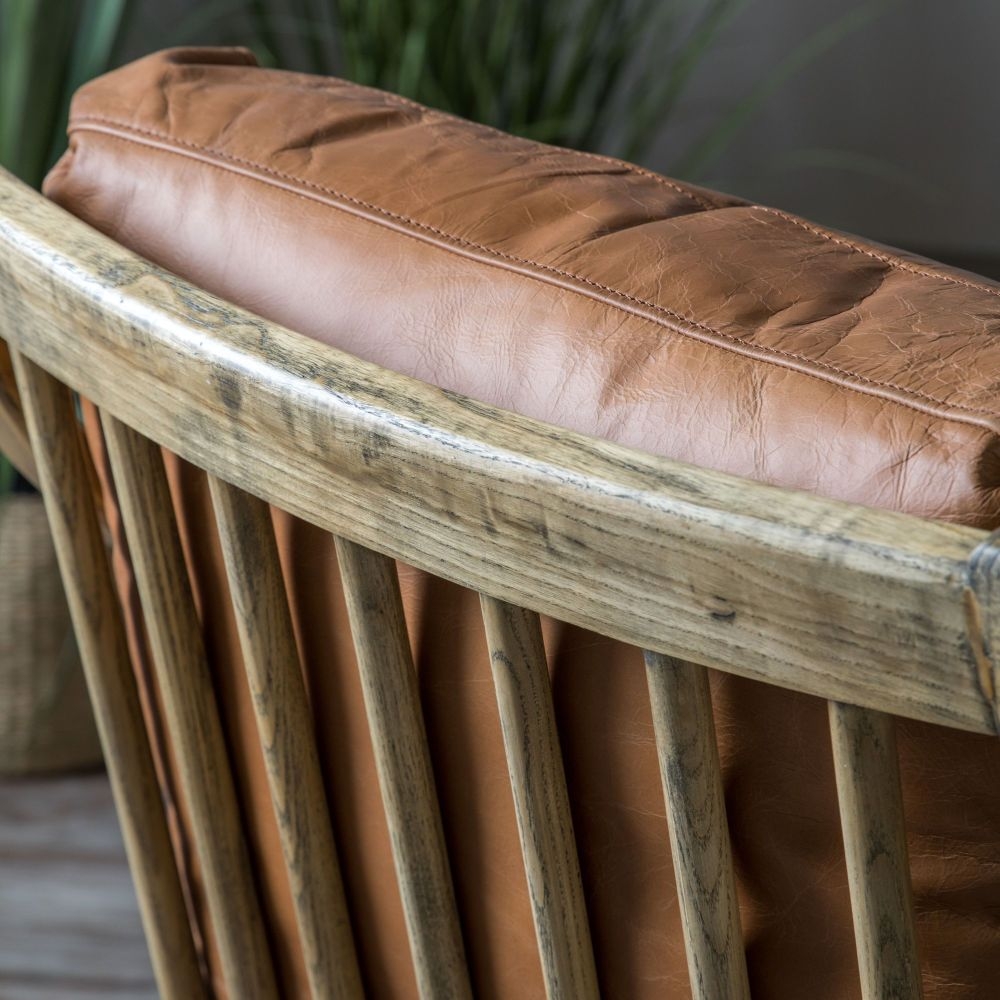 Product photograph of Reliant Brown Leather Armchair from Choice Furniture Superstore.