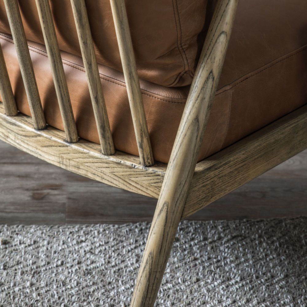 Product photograph of Reliant Brown Leather Armchair from Choice Furniture Superstore.