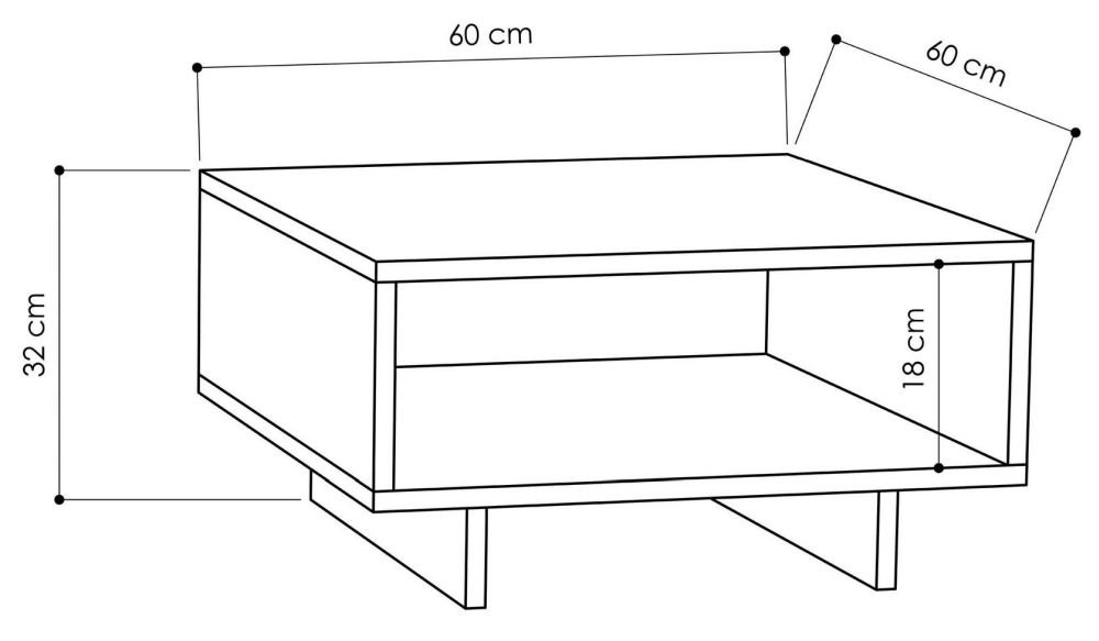 Product photograph of Irwin Oak Effect Coffee Table from Choice Furniture Superstore.