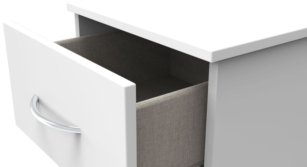 Product photograph of Avon White 4 Drawer Narrow Chest from Choice Furniture Superstore.