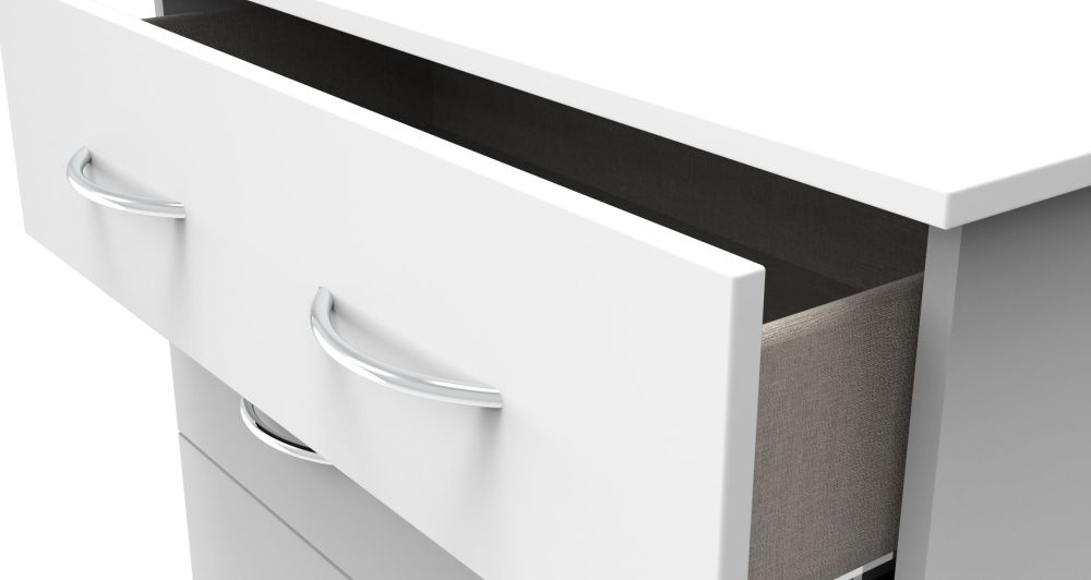 Product photograph of Avon White 3 Drawer Small Chest from Choice Furniture Superstore.