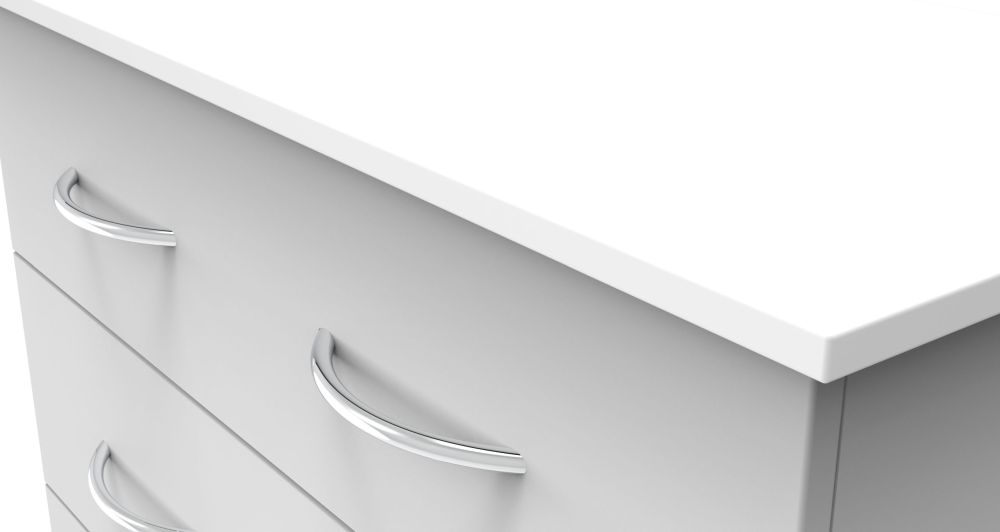 Product photograph of Avon White 3 Drawer Small Chest from Choice Furniture Superstore.