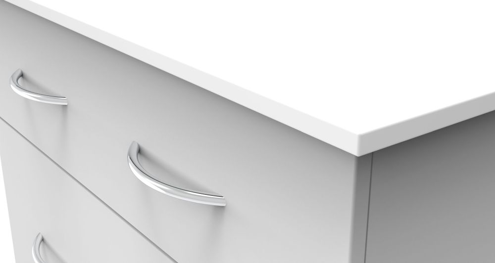 Product photograph of Avon White 3 Drawer Deep Chest from Choice Furniture Superstore.