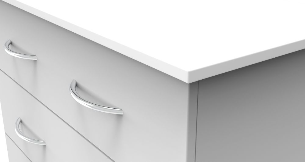 Product photograph of Avon White 4 Drawer Deep Chest from Choice Furniture Superstore.