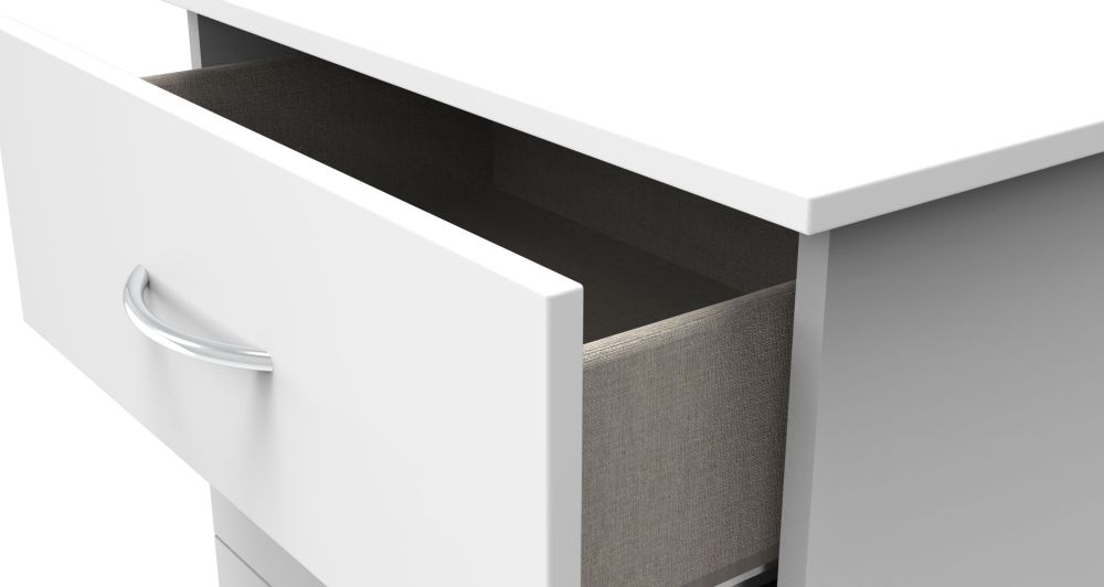 Product photograph of Avon White 4 Drawer Midi Chest from Choice Furniture Superstore.