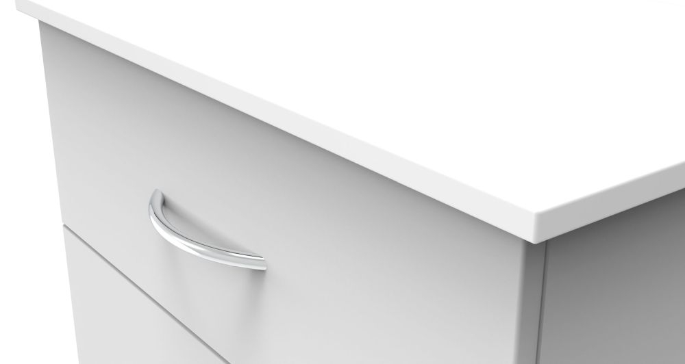 Product photograph of Avon White 4 Drawer Midi Chest from Choice Furniture Superstore.