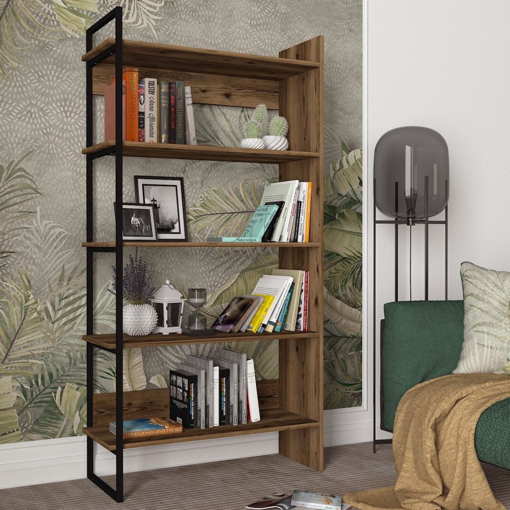 Product photograph of Vander Walnut Bookshelf from Choice Furniture Superstore.