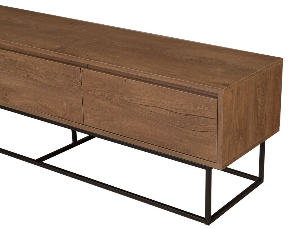 Product photograph of Stateline Walnut 3 Drawer Tv Unit from Choice Furniture Superstore.