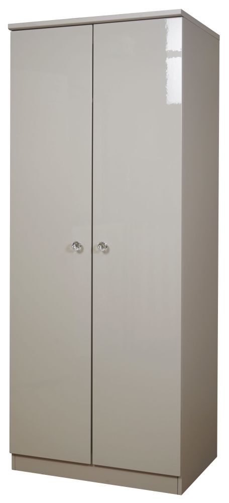 Product photograph of Lumiere Cashmere 2 Door Plain Wardrobe from Choice Furniture Superstore.