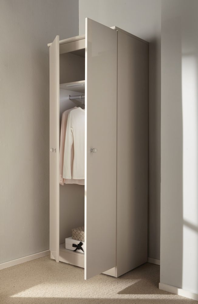 Product photograph of Lumiere Cashmere 2 Door Plain Wardrobe from Choice Furniture Superstore.