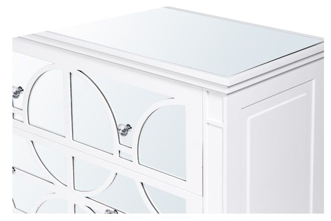 Product photograph of Torino Mirrored 3 Drawer Chest from Choice Furniture Superstore.