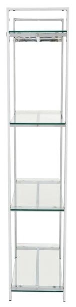Product photograph of Harry 160cm Tier Glass And Chrome Display Unit from Choice Furniture Superstore.