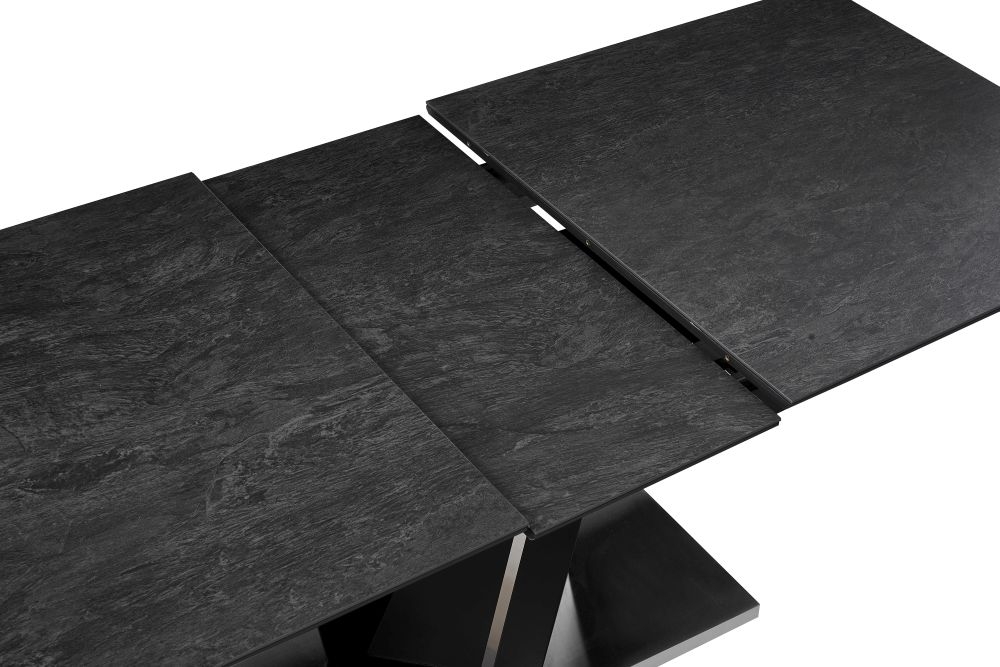 Product photograph of Adele Dark Grey Ceramic Top 180cm-220cm Extending Dining Table from Choice Furniture Superstore.