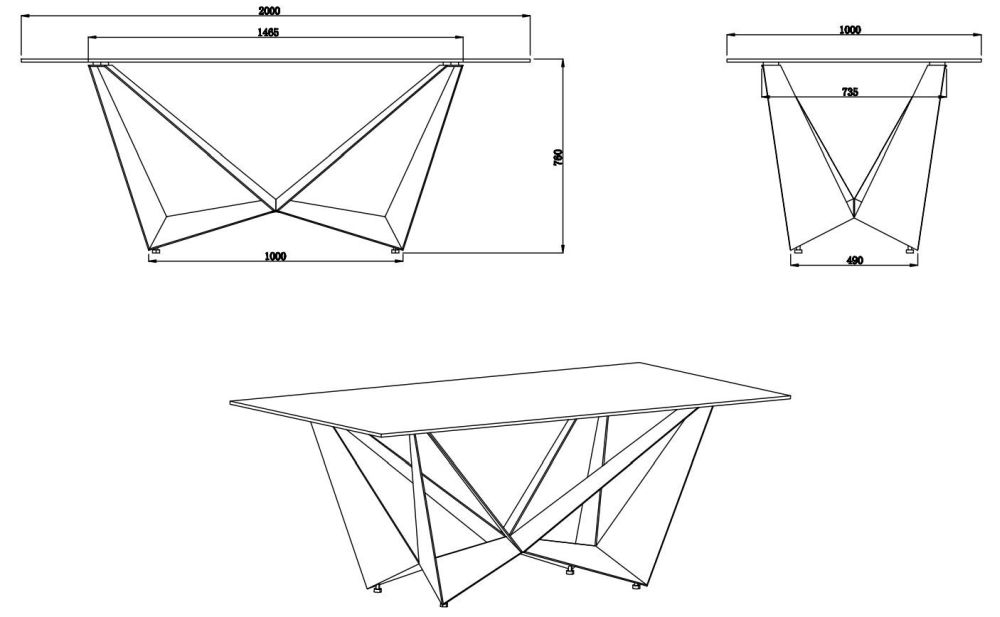 Product photograph of Milan Dark Grey And Glass 200cm Dining Table from Choice Furniture Superstore.