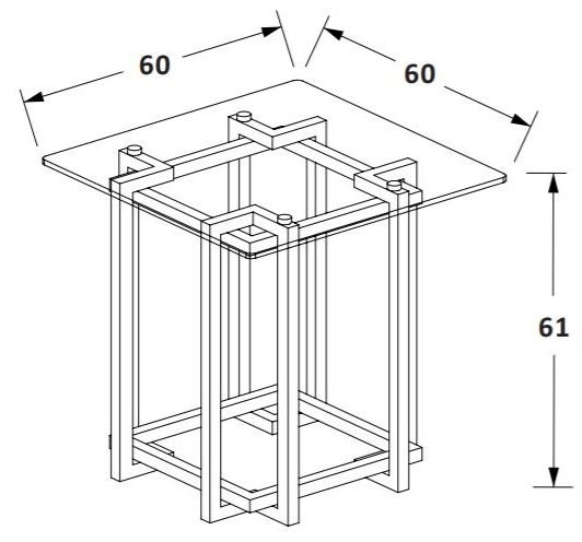 Product photograph of Nora Glass And Chrome Square Side Table from Choice Furniture Superstore.