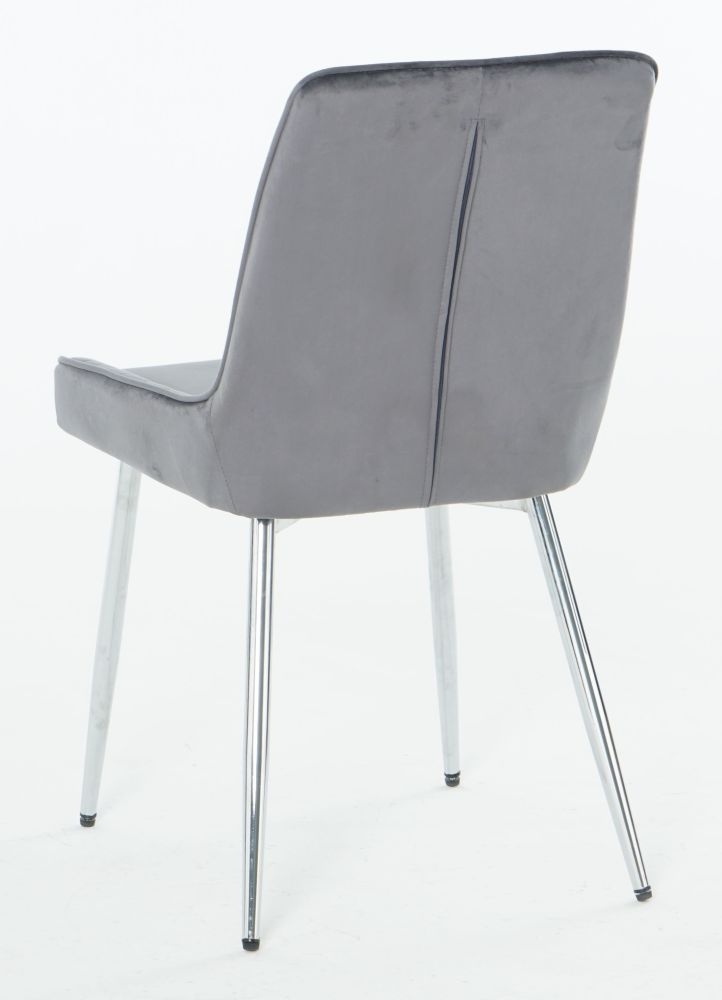 Product photograph of Watson Dark Grey Velvet Dining Chair Set Of 4 from Choice Furniture Superstore.