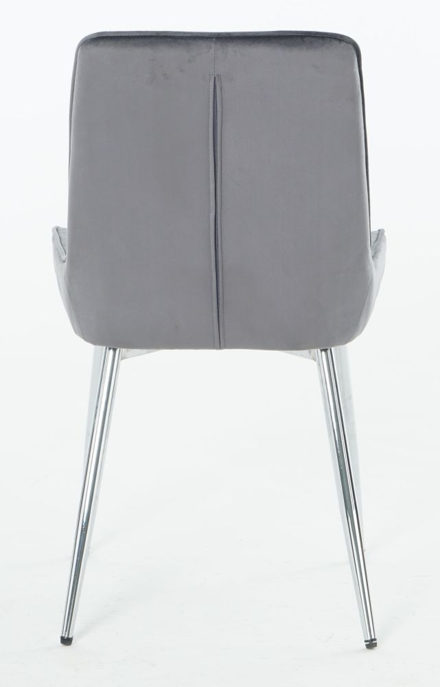 Product photograph of Watson Dark Grey Velvet Dining Chair Set Of 4 from Choice Furniture Superstore.