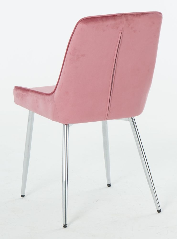 Product photograph of Aria Pink Velvet Dining Chair Set Of 4 from Choice Furniture Superstore.