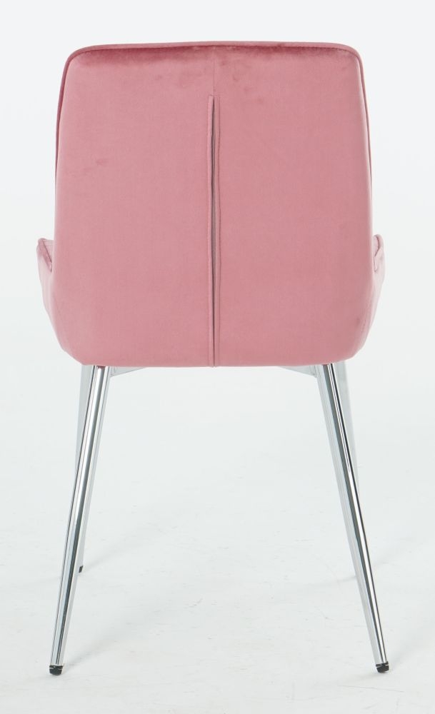 Product photograph of Aria Pink Velvet Dining Chair Set Of 4 from Choice Furniture Superstore.