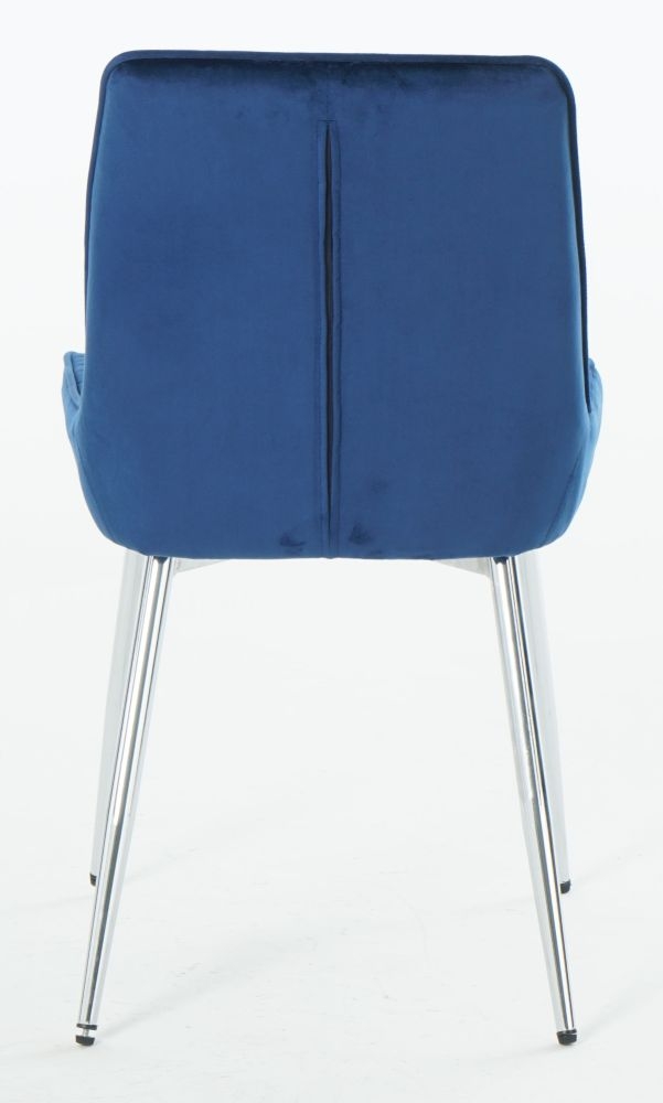 Product photograph of Aria Blue Velvet Dining Chair Set Of 4 from Choice Furniture Superstore.