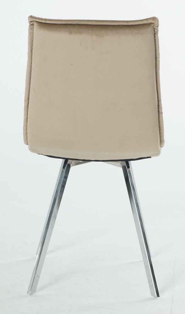 Product photograph of Bella Mink Velvet Dining Chair Set Of 4 from Choice Furniture Superstore.