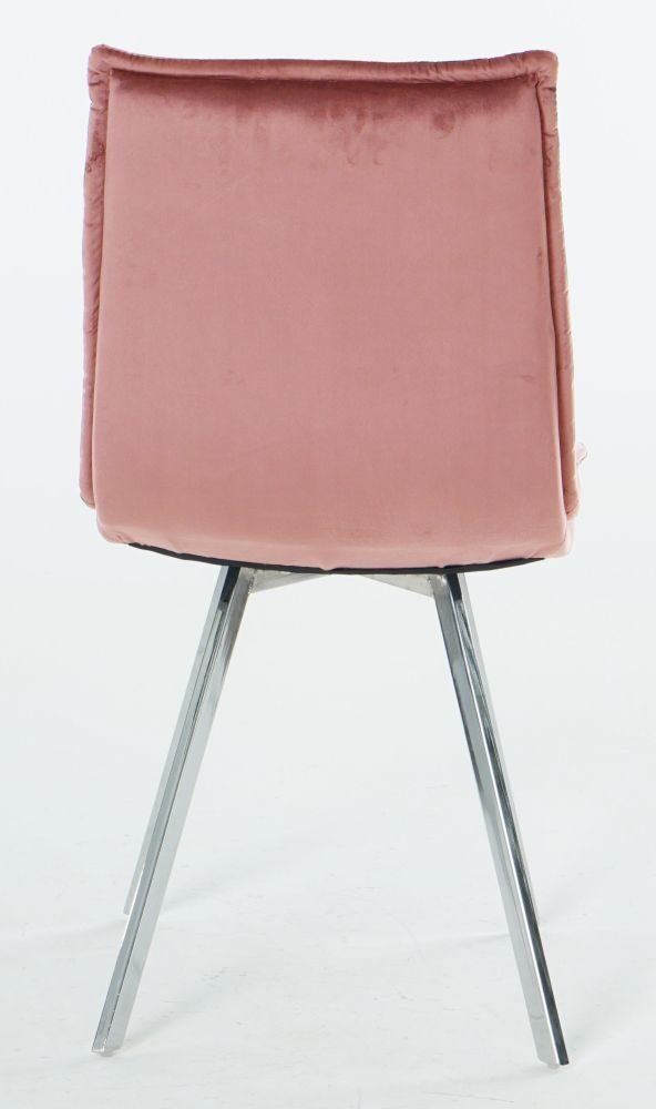 Product photograph of Bella Pink Velvet Dining Chair Set Of 4 from Choice Furniture Superstore.