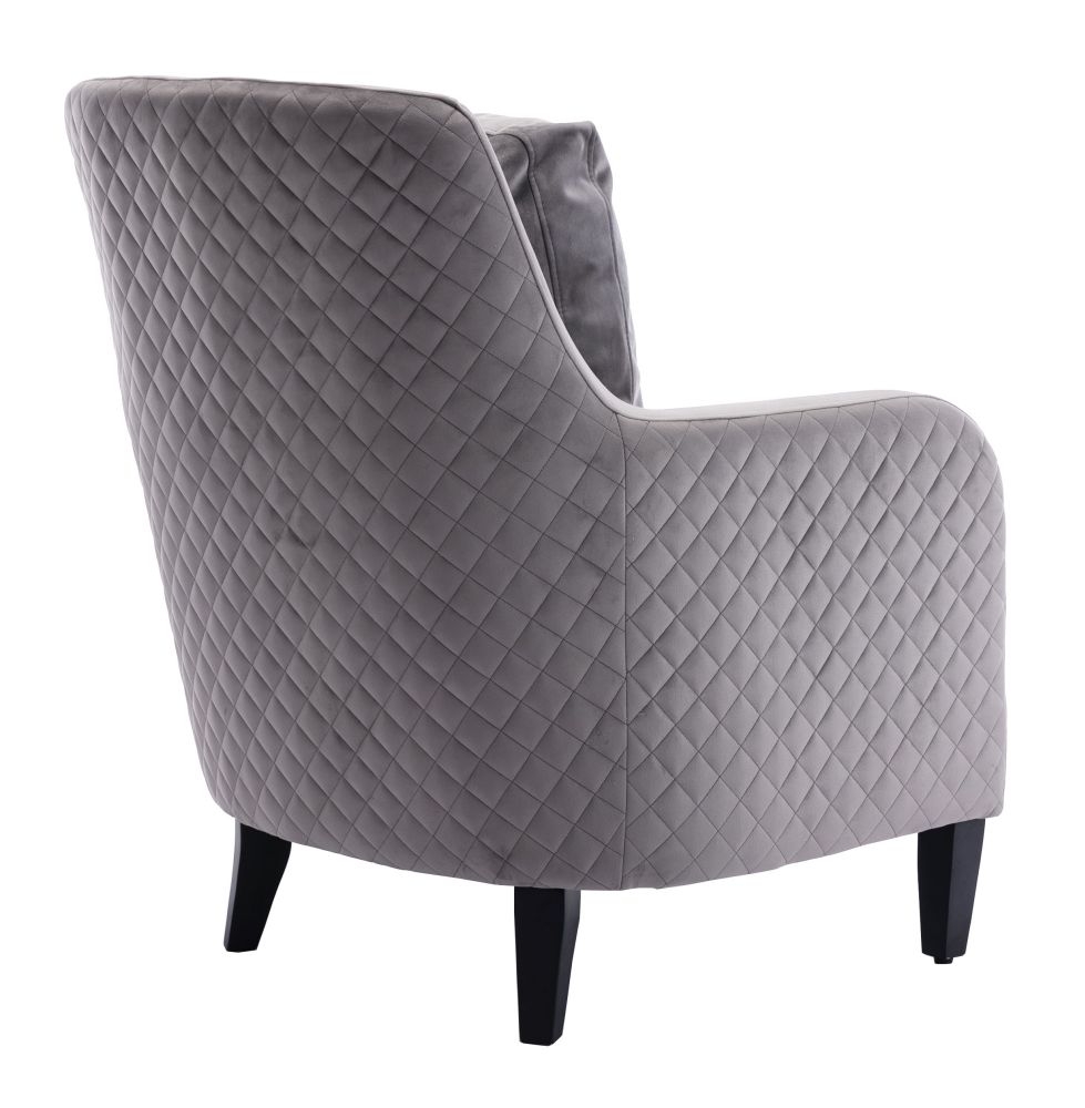 Product photograph of Aldo Dark Grey Velvet Fabric Armchair from Choice Furniture Superstore.