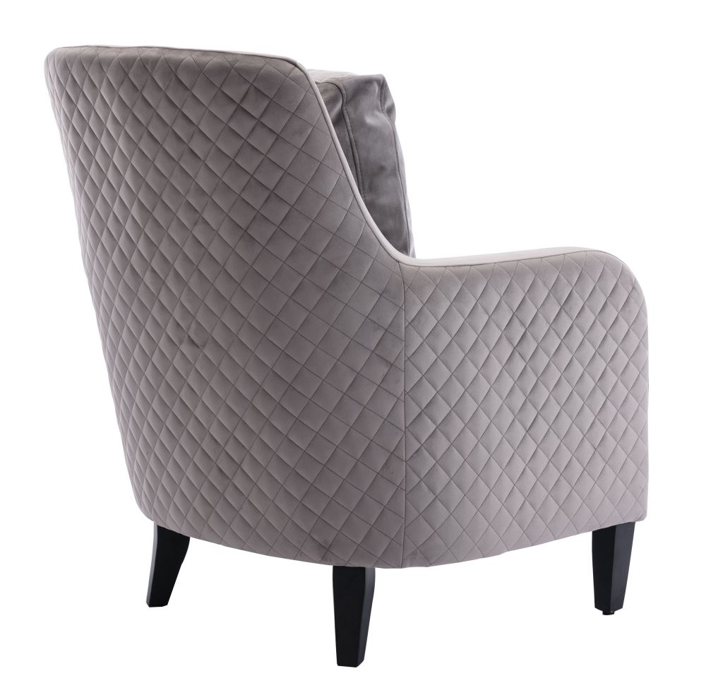 Product photograph of Aldo Silver Grey Velvet Fabric Armchair from Choice Furniture Superstore.