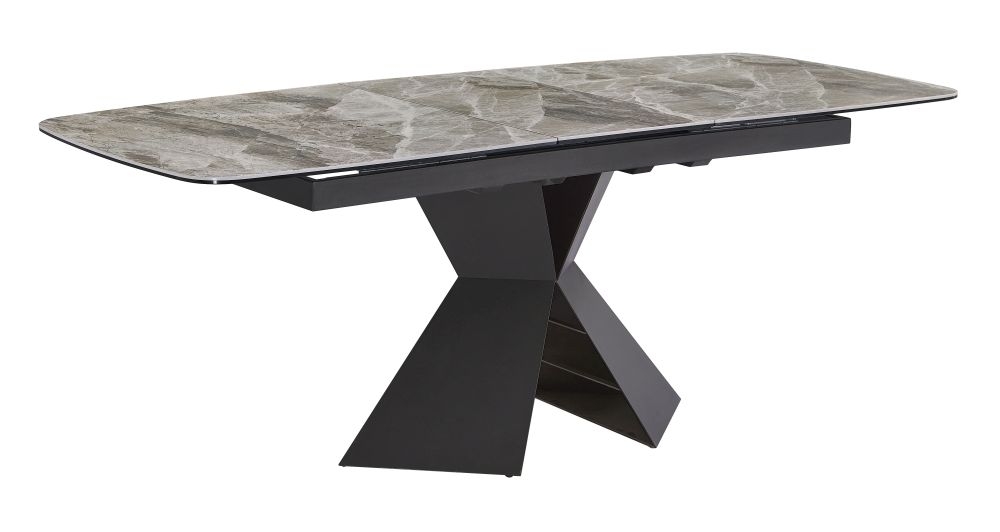 Product photograph of Florence Dark Grey Ceramic Top 160cm-200cm Extending Dining Table from Choice Furniture Superstore.