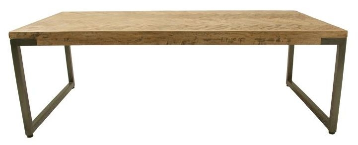 Product photograph of Chevron Natural Wood Parquet Top Coffee Table from Choice Furniture Superstore.