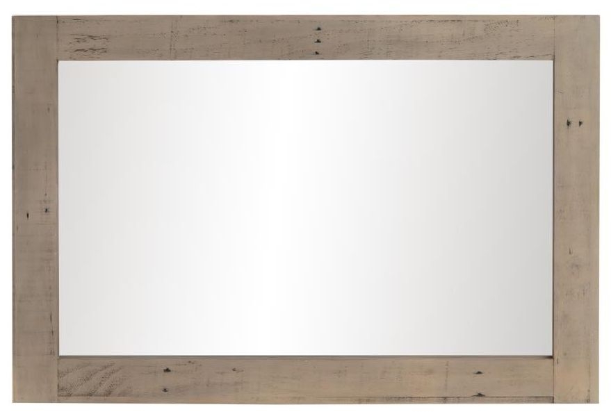 Product photograph of Fjord Scandinavian Style Rustic Pine Mirror - 90cm X 60cm from Choice Furniture Superstore.