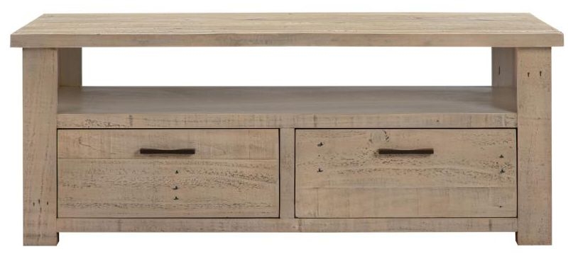 Product photograph of Fjord Scandinavian Style Rustic Pine Coffee Table from Choice Furniture Superstore.