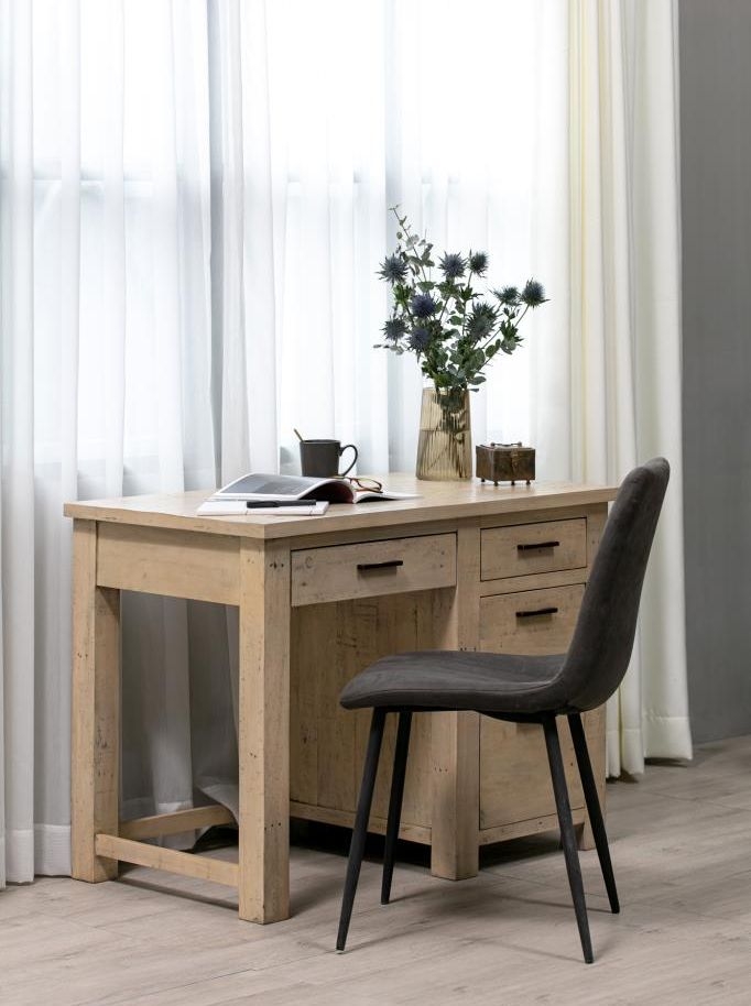 Product photograph of Fjord Scandinavian Style Rustic Pine Compact Writing Desk from Choice Furniture Superstore.
