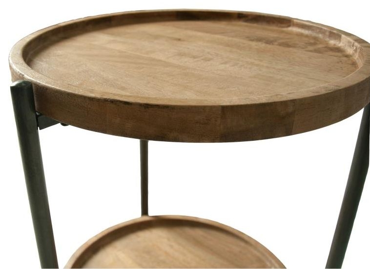 Product photograph of Delamere Mango Wood Round End Table from Choice Furniture Superstore.