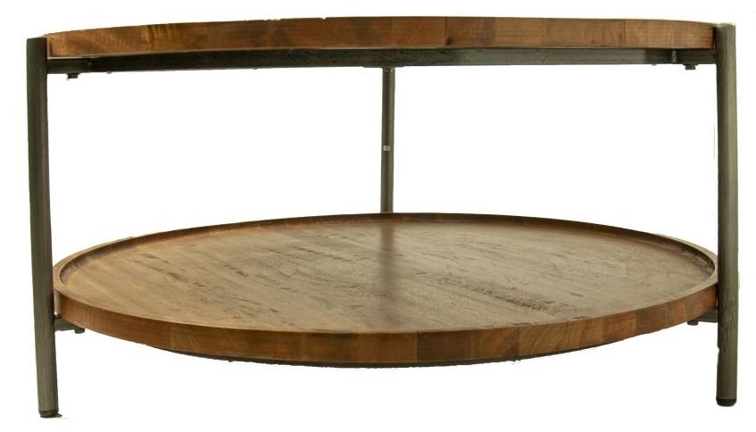 Product photograph of Delamere Mango Wood Round Coffee Table from Choice Furniture Superstore.