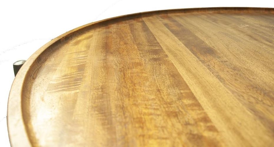 Product photograph of Delamere Mango Wood Round Coffee Table from Choice Furniture Superstore.