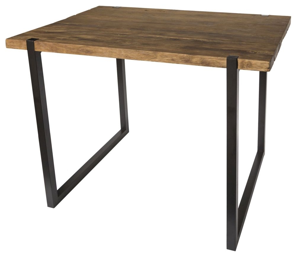 Product photograph of Bogart Reclaimed Wood Teak Top 100cm Dining Table - 2 Seater from Choice Furniture Superstore.