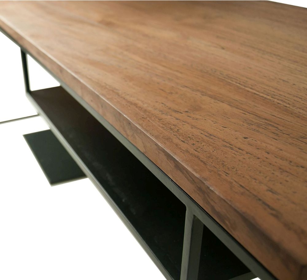 Product photograph of Verso Teak Wood Slim Coffee And Lamp Table from Choice Furniture Superstore.